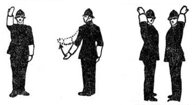 hand signals beckon vehicles traffic cops malaysia